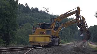 Hydrema rail excavators in action near Hobro Denmark [upl. by Aileduab]