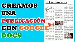 Plantilla de periódico editable Google Docs ¿ Cómo hacer un periódico en Google Docs [upl. by Ellery]