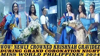 WOW KRISHNAH GRAVIDEZ CROWNED MISS WORLD PHILIPPINES 2024 [upl. by Onairot]