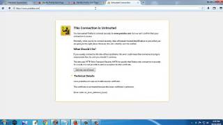 This Connection is Untrusted Youtubecom Uses An Invalid Security Certificate [upl. by Llehsem607]