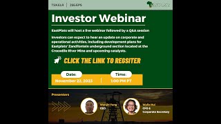 Eastern Platinum Investor Webinar [upl. by Isak878]