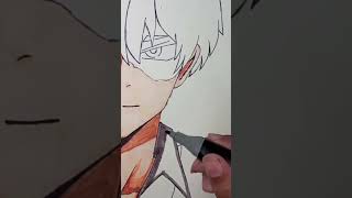 Drawing Todoroki shoto  from My Hero Academia shorts viralshorts Myheroacademia [upl. by Urbano469]