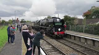 Merchant Navy Class 35028 Clan Line at Sherborne and Pinhoe 12th October 2024 [upl. by Lowrie851]