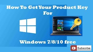 How To Get Your Product Key For Windows 7810 free [upl. by Nat328]