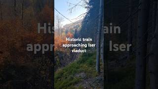 Historic train Os 25482 approaching Iser viaduct on rackcog railway Tanvald Harrachov [upl. by Yud]