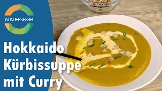 Hokkaido Kürbissuppe mit Curry  Thermomix Rezepte aus dem Wunderkessel [upl. by Rahs]