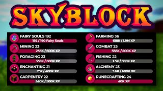 Solo Hypixel SkyBlock 88 Becoming the ultimate skill tryhard [upl. by Auoh340]