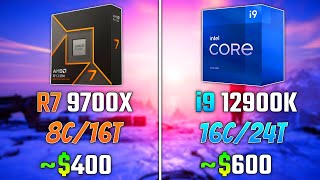 AMD RYZEN 7 9700X vs INTEL i912900K  Test in 6 Games [upl. by Shulem]