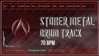 Stoner Metal Drum Track 70 BPM  Preset 30 HQHD [upl. by Langsdon]