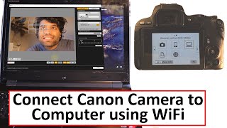 how to connect Canon camera to Computer using WiFi [upl. by Trilley]