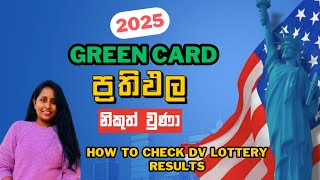 Green Card 2025 ප්‍රතිඵල බලන විදිය  How to Check DV Lottery Results   Green Card Lottery Sinhala [upl. by Hayne]