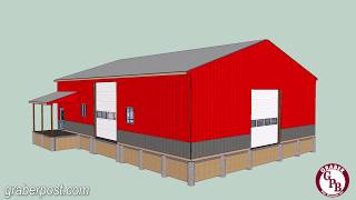 Post Frame Building SketchUp Animation [upl. by Viki]