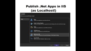 Host DotNet Apps in LocalHost IIS [upl. by Cletus]