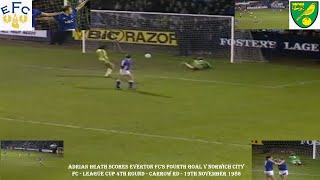 ADRIAN HEATH SCORES FOR EVERTON FC V NORWICH CITY FC FOOTBALL LEAGUE CUP 4TH RND–CARROW RD–NOV1986 [upl. by Culver]