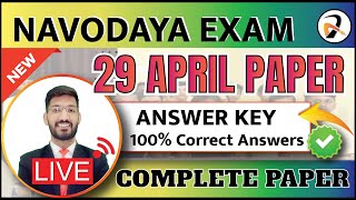 Navodaya Paper Answer key 2023 Class 6  JNVST Paper Answer Key  Navodaya English Paper Solution [upl. by Cass]