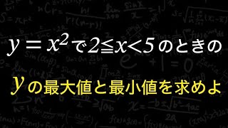 二次関数の最大値と最小値 [upl. by Winther]