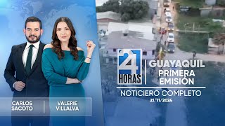 Noticiero de Guayaquil Primera Emisión 211124 [upl. by Bonneau]