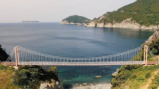 경상남도 통영 욕지도 펠리칸바위 출렁다리 Gyeongsangnam do Tongyeong Yokji Island Pelican Rock Suspension Bridge [upl. by Alledi899]