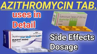 Azee tablet  AZITHROMYCIN 250mg  Azithromycin 500mg tablet uses side effects dosage [upl. by Phippen505]