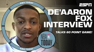 DeAaron Fox talks about scoring FRANCHISERECORD 60 Points 🔥  DeMar DeRozans impact  NBA Today [upl. by Tatum]