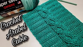 Crochet Cable Stitch Tutorial For Blankets And Scarfs [upl. by Jaquelyn5]