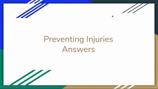 OCR GCSE PE  Preventing Injuries Answers [upl. by Hamilah114]