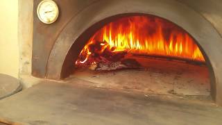 Hybrid pizza oven works using gas and firewood فرن بيتزا يعمل بالغاز و الحطب [upl. by Graf]