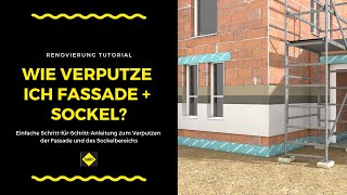 Fassade und Sockel verputzen  SAKRET Heimwerker TV [upl. by Aimerej]