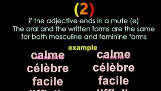 Formation of the Feminine Adjectives in French [upl. by Amyaj8]