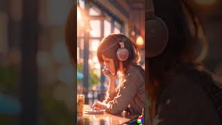 Lofi lady in thought while listening to music in a cafe [upl. by Ainalem102]