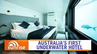 Australias first underwater hotel opens on the Great Barrier Reef  Sunrise [upl. by Jonme]