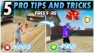 FREE FIRE TOP 5 PRO TIPS AND TRICKS 🔥  GARENA FREE FIRE  FIREEYES GAMING [upl. by Rudolf]