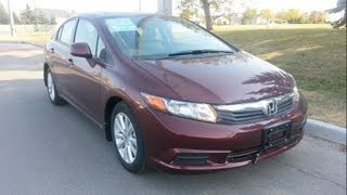 2012 Honda Civic EXL Start up Walkaround and Vehicle Tour [upl. by Kemble]