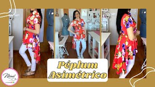 73 BLUSA DE CORTE PÉPLUM COLA DE PATO TUTORIAL PASO A PASO 🤩 [upl. by Deeanne]