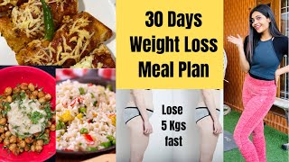 30 Days Diet Plan For Weight Loss At Home  Healthy Recipes  Somya Luhadia [upl. by Manuela]