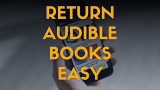 How to Return an Audible Book in 2024 Tutorial [upl. by Nrehtak548]