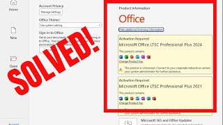 How to Remove Office 2021 Key and Fix Office 2024 Activation Issues  Fix License Not Found Error [upl. by Jablon]