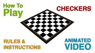 How To Play Checkers  Checkers Rules and Instructions  Learn Rules of Checkers [upl. by Om]