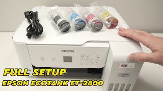 How to Setup and Use Epson EcoTank ET2800 Printer Complete Beginners Guide [upl. by Wilton259]