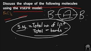 Discuss the shape of the following molecules using vsepr model  BeCl2  BCl3  SiCl4  PH3 [upl. by Altis]