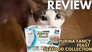 Purina Fancy Feast Grilled Wet Cat Food Seafood Collection Review Side Effects [upl. by Salomo]