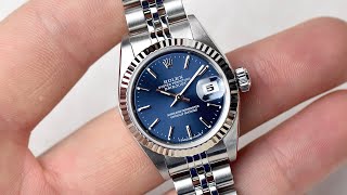 Rolex Oyster Perpetual Lady Datejust ref 69174 blue [upl. by Onailil277]