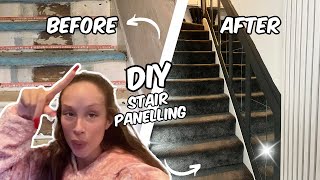 Transforming Stairs Unique DIY Panelling Ideas [upl. by Nette]