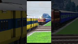 Two Trains on Same Track 😱  Train vs Train trainaccident [upl. by Danila]