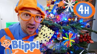 Christmas Holiday Decorations Arts amp Crafts🎄  Blippi  Preschool Learning  Moonbug Tiny TV [upl. by Soisinoid]