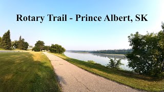 Virtual Run  Rotary Trail  Prince Albert SK  Hazy Wildfire Smoke Run  POV 4K Run Riverbank [upl. by Doolittle]