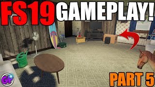 FARMING SIMULATOR 2019 GAMEPLAY  FS19 FIRST LOOK  HOUSE CLEANING  PART 5  GARRETT PLAYS [upl. by Ysset61]