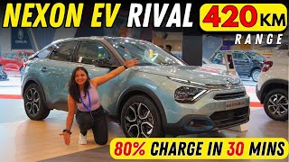 Nexon EV Rival with 420 KMs Range  ADAS Features  Citroen eC4 Electric Car citroenec4 Nexonev [upl. by Einaled935]