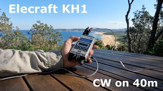 Elecraft KH1 and random wire antenna  CW on 40m [upl. by Eluk]