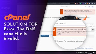 cPanel Error The DNS zone file is invalid  Solution [upl. by Yaral816]